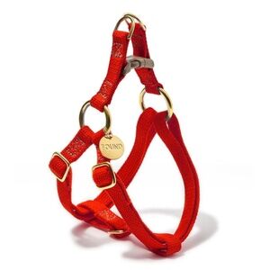 FOUND MY ANIMAL RED COTTON DOG & CAT HARNESS size small